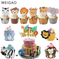 【CW】✖❈  WEIGAO Jungle Wrapper Birthday Cakes Decoration Kids Baby Shower Boy Supplies