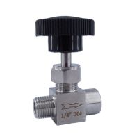 Free ship needle valve Adjustable 1/4" 3/8" male to female thread stainless steel 304 Flow Control shut off crane needle valve