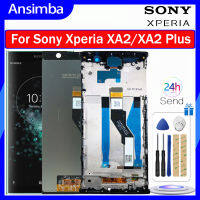 Ansimba หน้าจอ LCD IPS ของแท้สำหรับ Sony Xperia XA2/XA2 Plus หน้าจอดิจิตอลแอลซีดีจอแสดงผลหน้าจอสัมผัสประกอบกับกรอบสำรองพร้อมกรอบสำหรับ Sony Xperia XA2 XA2บวกกับกรอบ