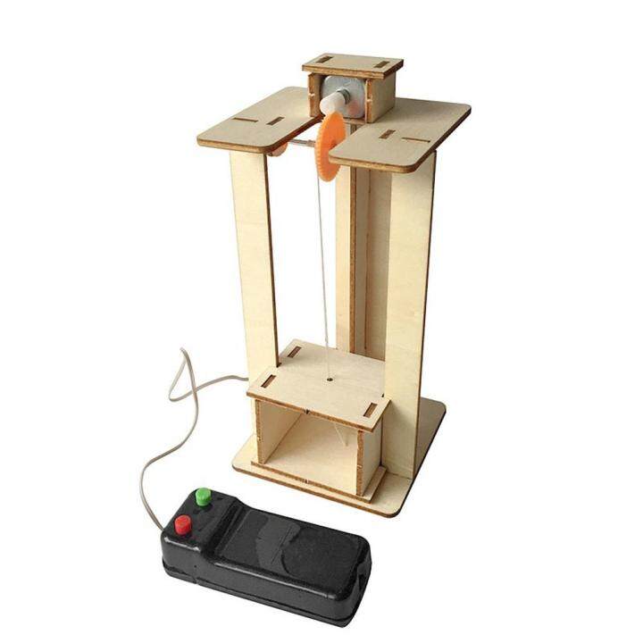 ลิฟท์ไฟฟ้าdiyที่สร้างสรรค์-ลิฟท์ที่ทำด้วยมือรุ่นเด็กของเล่นประกอบ