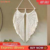 CCGREAT Macrame เครื่องประดับแขวนผนังหอพักห้องนั่งเล่นสถานรับเลี้ยงเด็กพรมปีกนางฟ้า