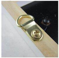 50PCS Golden D-Ring picture framing frame hanging wall mount hooks hangers with screws