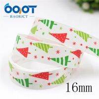 OOOT BAORJCT ริบบิ้นคริสต์มาส G-18922-1123ยาว10หลาขนาด25/16มม. ตัวถ่ายเทความร้อนพิมพ์ลายแพรต่วนสำหรับตกแต่งวันหยุดวัสดุแบบทำมือ