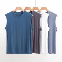 2023 Summer New Mens Tank Top Fashion Sleeveless Large Loose Bottom Casual Sports Sleepwear Homewear Pajamas Sleepwear Man