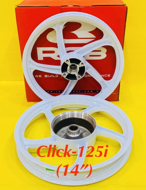 ล้อแม็ก-click-125i-ขอบ-14-สีขาวล้วน-racing-boy