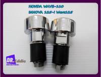 #น็อตปลายแฮนด์ WAVE110 "สีชุบ-โครเมี่ยม" // HONDA WAVE110 WAVE125 BAR END NUT SET CHROME