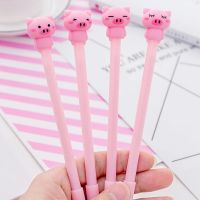 AI XI Kawaii ความคิดสร้างสรรค์ Kawaii Pig 0.5Mm การ์ตูนสัตว์หมึกดำสีชมพูปากการูปหมูปากกาหมึกเจลการเขียนปากกาเซ็นชื่ออุปกรณ์