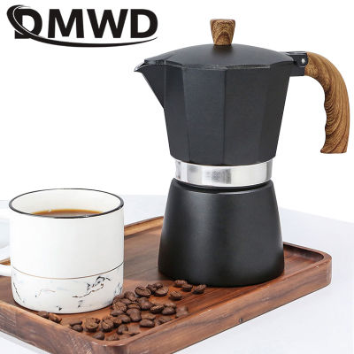 DMWD 150ml300ml Moka Latte Espresso Percolator Stovetop Coffee Maker Pot Coffee Kettles Cafetiere Kitchen Tool
