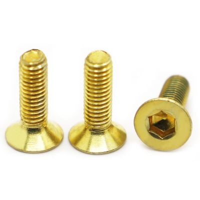 DIN7991 M3 M4 M5 M6 M8 Brass Hexagon Hex Socket Countersunk Flat Head Allen Screw Bolt Nails Screws Fasteners