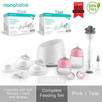 Nanobebe Baby Bottle Complete Feeding Set Teal