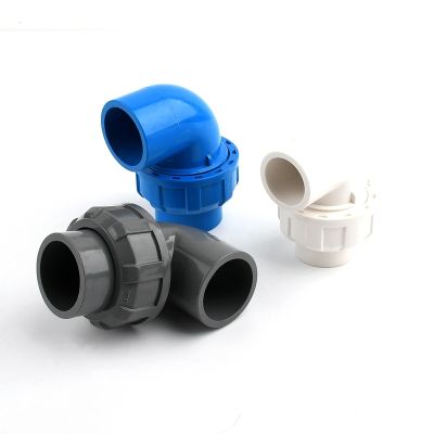 ◘ 20-50mm Quality L Type Union PVC Pipe Connectors Fish Tank Fittings Joints Garden Irrigation Water Supply System Accessories