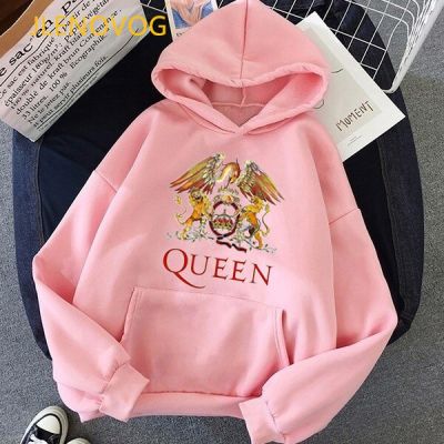 2023 Freddie Mercury hoodies oversized pink sweatshirt Queeen band hip hop sudaddera mujer streetwear winter clothes Size XS-4XL