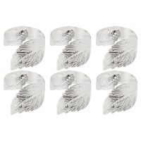 Leaf Napkin Rings Set of 6,Leaves Napkin Rings for Table Setting,Metal Leaf Napkin Holder Rings for Holiday Party