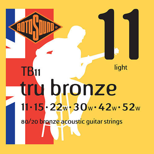 สายกีตาร์โปร่ง Rotosound TB11 Tru bronze Acoustic Guitar Strings