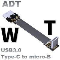 ขายดีที่สุด bnfg330 - / สายเคเบิลต่อขยายข้อมูลแบบแบนชาย-หญิง USB3.0 Type C ถึง Micro B มุม ADTLINK T W9