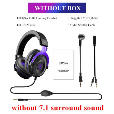 EKSA E900E900 Pro Gaming Headset with Microphone 7.1 Surround Headset Gamer LED Wired Headphones For PCPS4Xbox onePhones