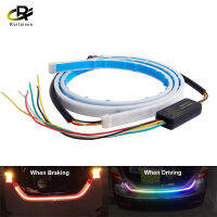 RGB หลากสีสันด้านหลังกระโปรงท้ายรถกล่อง Dynamic Streamer สัญญาณเลี้ยวเบรคไฟเตือน LED แถบไฟ120ซม.150ซม.รถจัดแต่งทรงผม