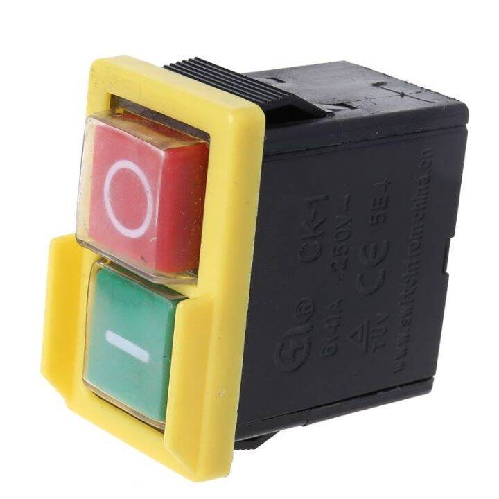 AC 250V 6/4A Waterproof Push Button Switch Machine Saw Cutter Drill On ...