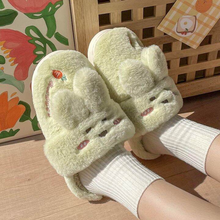 ขายดีที่สุด-ioztt2023-antovo-cotton-cartoon-warm-slippers-indoor-shoes-kawaii-baotou