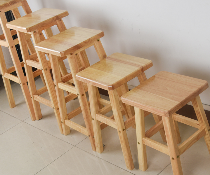 stool chair Wooden Square Seat High Stool （80cm 70cm 60cm 45cm ）bar