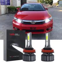 หลอดไฟ Led สีขาว6000K สำหรับ Honda CIvic (FB) 9ThGen 2011-2016ชุดไฟหน้าไฟหน้าจำนวนลำแสงสูง2