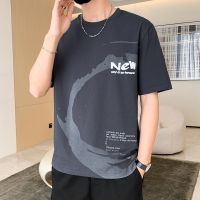 The new mens short sleeve T-shirt male students new round collar short sleeves youth render unlined upper garment ins summer popular logo cotton T-shirt --ntx230801❄✓♧