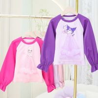 Sanrioes Anime Kuromi Cinnamoroll Melody Kids Boys Girls Long Sleeve T-Shirt เสื้อยืดคอกลม