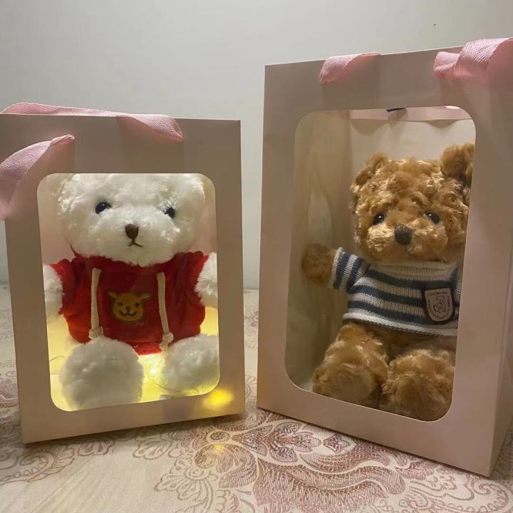 ตุ๊กตาหมีแฟลชของเล่นตุ๊กตาหมีพร้อมไฟกล่องของขวัญตุ๊กตาหมีตุ๊กตาหมีของขวัญวันเกิดสำหรับเด็กผู้หญิง