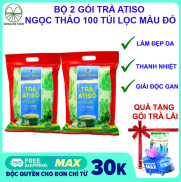 Bộ 2 gói trà Atiso túi lọc Ngọc Thảo 100 túi màu đỏ loại đặc biệt