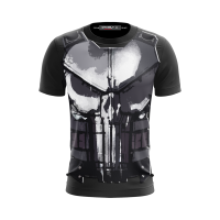 Punisher เสื้อยืด Frank Castle Skull เสื้อกีฬา Unisex แขนสั้น Tshirt Tee Vest