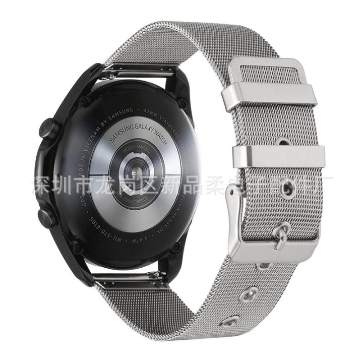 สำหรับ-samsung-watch3-สายนาฬิกาหัวเข็มขัดมิลาน-22mm-สายนาฬิกาสแตนเลสหัวเว่ย-gt3-สายนาฬิกา