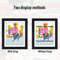 ✗▨ 2pcs A4 Wooden Fillable Picture Frame Front Opening Hinged Photo Frames For Kids Art Projects (25 X 34 Cm )