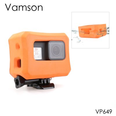 Waterproof Case For Go pro Protective Case Orange Float Cover For GoPro Hero 7 6 5 Black 7 Silver White Camera VP649