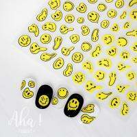 【YF】◙℗♗  1 sheet Smile Stickers Decals for Nails Smiley Face Manicure Design Happy Accessories