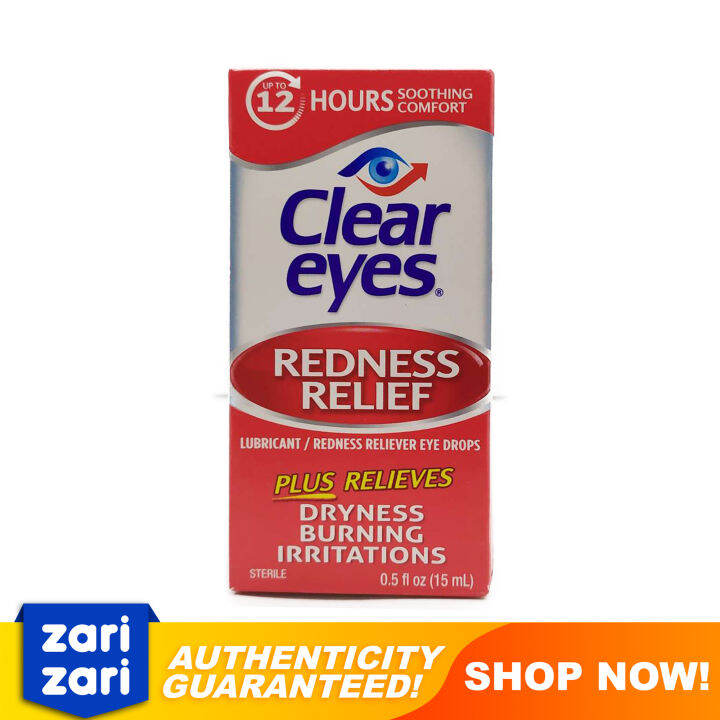 Clear Eyes Redness Relief Eye Drops Lubricant Redness Reliever 0.5 fl