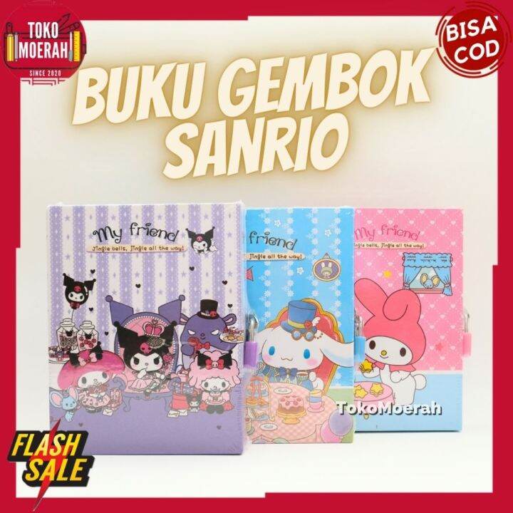 BUKU GEMBOK SANRIO BUKU NOTEBOOK SANRIO BISA DI KUNCI GEMBOK COD BUKU ...