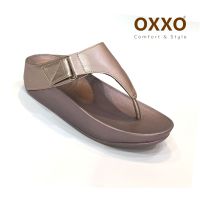 OXXOรองเท้าเพื่อสุขภาพ รองเท้าแตะคีบสไตล์fitflop ประดับได้ด้วย FF2109 ขนาดเล็กกว่าปกติ1ไซส์