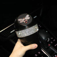 Cute Cartoon Kitty Rhinestone Car Trash Garbage Can Diamond Crystal Auto Trash Dust Holder Mini Garbage Bin Car Storage Box Girl