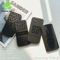 LV ซิลิโคนนิ่มกันกระแทกฝาหลังด้านตรงของเหลวเคสโทรศัพท์สำหรับ Samsung Galaxy S23 S22พิเศษ S21 FE S21พิเศษ S30พิเศษ S20 FE J7 J6บวก J6 J4ที่ดีบวก J4 J2 Prime Note 10 Plus 20อัลตร้า