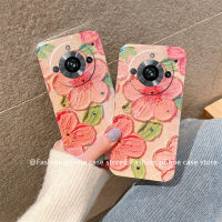 เคสโทรศัพท์ Realme11 Pro Phone Case เคส Realme 11 Pro + Plus 5G เคสหรูหราสไตล์วินเทจลายฟ้าพลอยเทียม Camellia ฝาครอบนิ่มลายดอกไม้2023