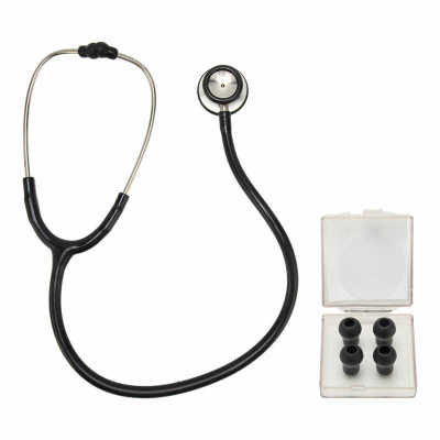 Medical Stethoscope Dual Head Clear Transmission Soft Ear Plugs Stainless Steel Fetal Heart Stethoscope x