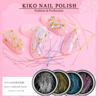 KIKO NAIL POLISH DIYเทปตกแต่งเล็บแถบสีด้ายสีทองตกแต่งเล็บ NG74