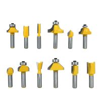 12Pcs Router Bits ชุด8Mm Router Bit ชุดตัดตรง Milling Cutter Bits ทังสเตนคาร์ไบด์ตัดงานไม้ # G30 12