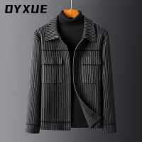 2021 designer nd Europe autumn winter new coat warm mens fashion leisure business jacket men striped woolen overcoat