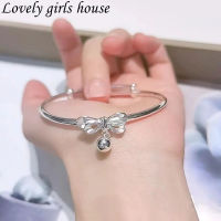 【♡Lovely girls house♡】สไตล์เกาหลีโบว์ผูกระฆังปรับสร้อยข้อมือสำหรับผู้หญิงสาวเพื่อนที่ดีที่สุดที่เรียบง่ายเงินเครื่องประดับของขวัญสำหรับเพื่อน