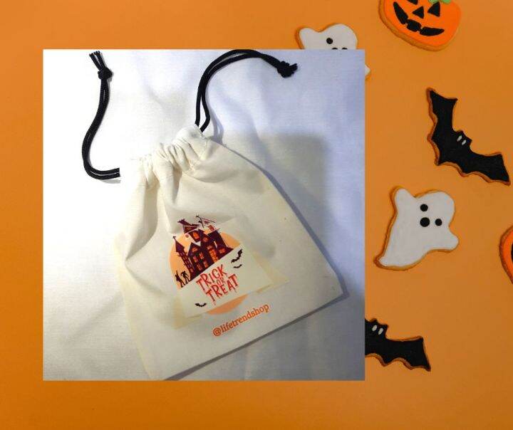 ถุงผ้า-ถุงของขวัญ-ฮาโลวีน-halloween-gift-bag