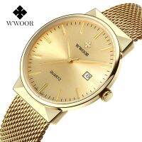 ⌚✧ WWOOR/grip love 8826 mesh belt mens quartz watch ultra-thin waterproof