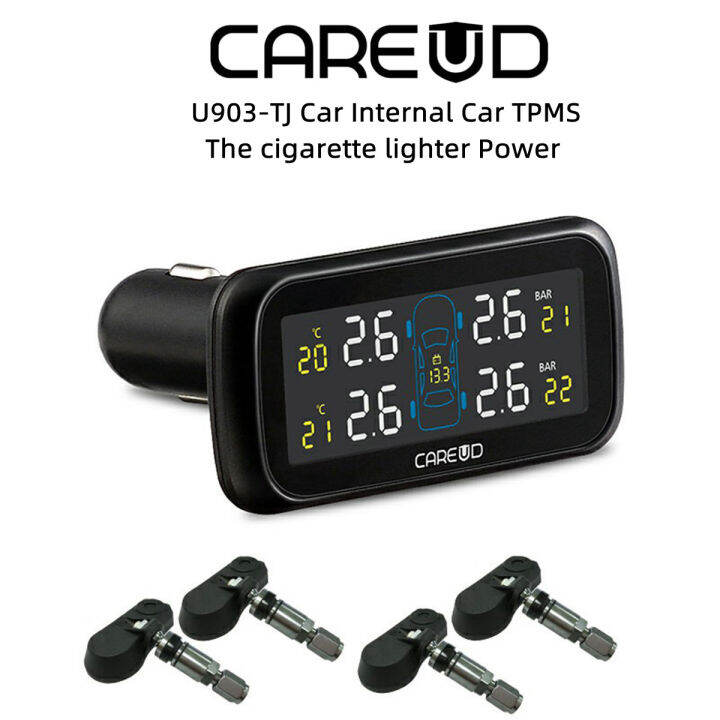 CAREUD U903-TJ Car TPMS LCD Display Tire Pressure Monitor System With ...