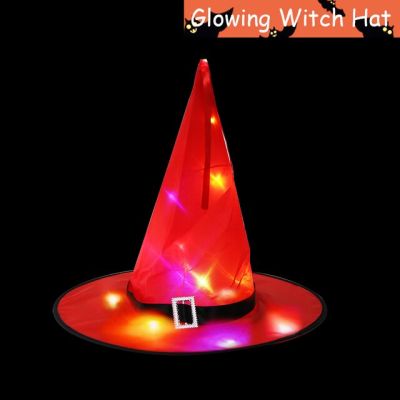 ตกแต่งฮาโลวีน LED เรืองแสงหมวกแม่มดเครื่องแต่งกายวันฮาโลวีน Props ฮาโลวีนกลางแจ้งสวนแขวน Glow Party