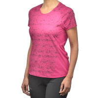 เสื้อยืดแขนสั้นผู้หญิงสำหรับใส่เดินป่าบนภูเขา สีชมพู WOMEN’S MOUNTAIN HIKING SHORT-SLEEVED T-SHIRT PINK QUECHUA